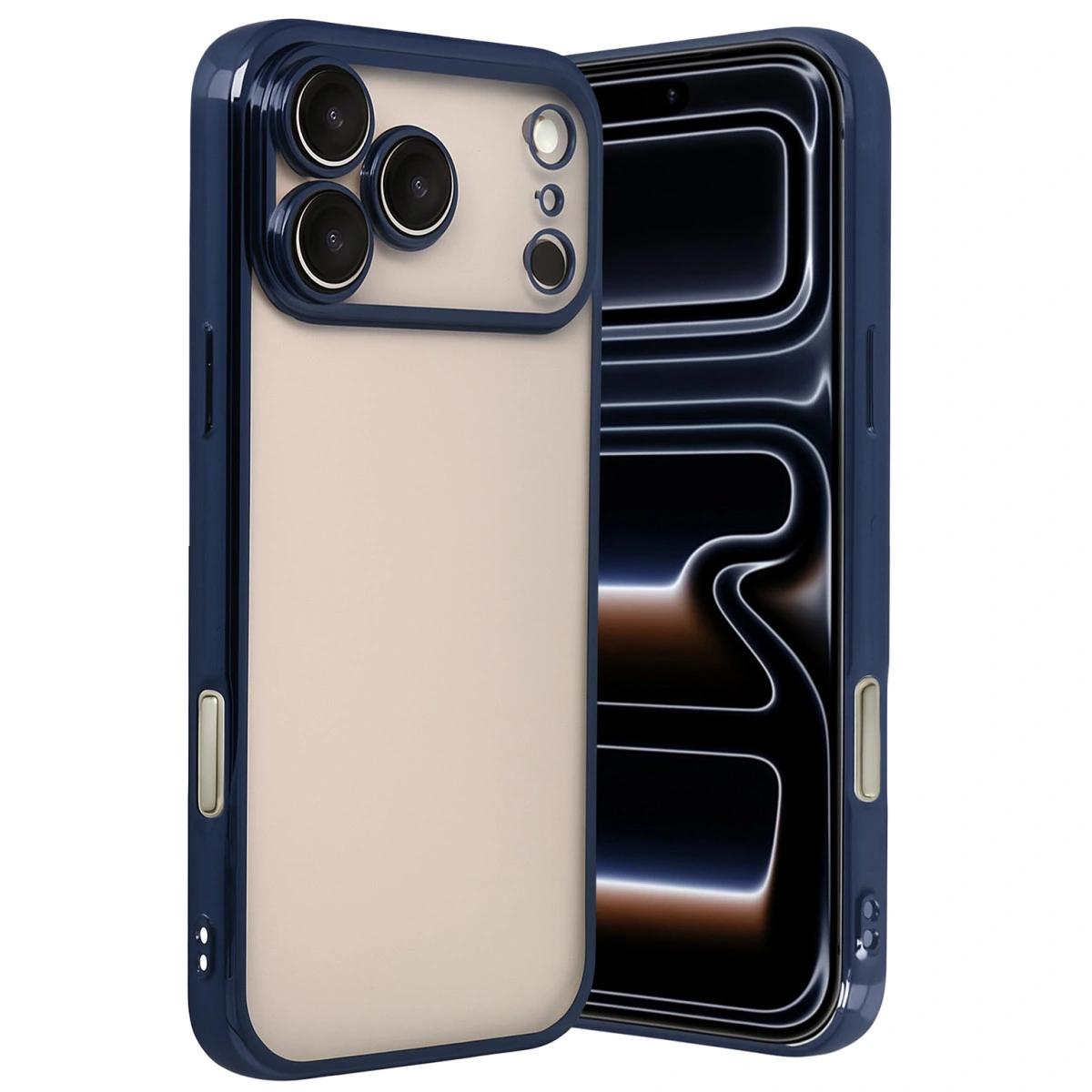 İphone 17 Pro Razer Lensli Silikon - Lacivert
