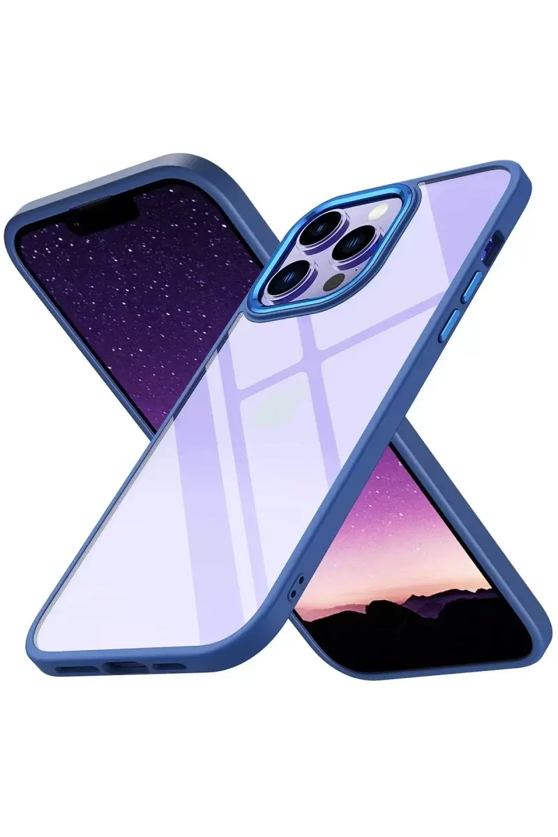 Newface İphone 14 Pro Max Kılıf Power Silikon - Mavi