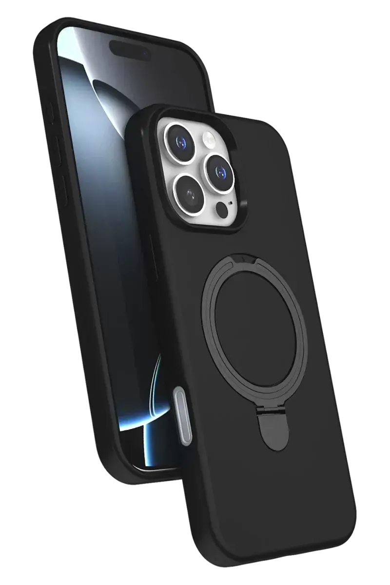 Newface Apple İphone 16 Pro Max Regal Magsafe Standlı Kapak - Siyah
