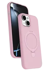 Newface Apple İphone 15 Plus Regal Magsafe Standlı Kapak - Açık Pembe