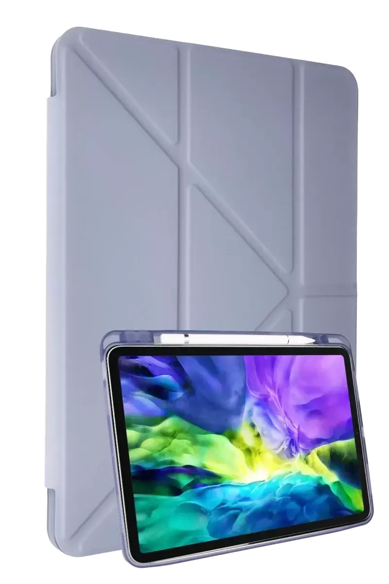 Newface Samsung Galaxy P610 Tab S6 Lite 10.4 Kılıf Kalemlikli Mars Tablet Kılıfı - Lila