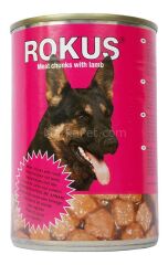 Rokus Kuzu Parça Etli Konserve Köpek Maması 410 Gr