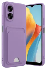 Newface Oppo A38 Kılıf Kelvin Kartvizitli Silikon - Lila