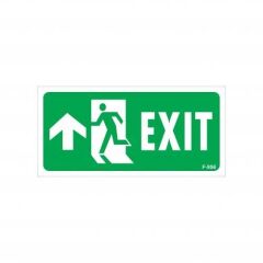 Exit Yukarı Sol Ok İşaretli Uyarı Levhası 17,5x25 KOD:956
