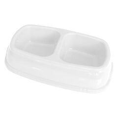 Markapet İkili Plastik Mama Ve Su Kabı 200 + 200 Ml Beyaz