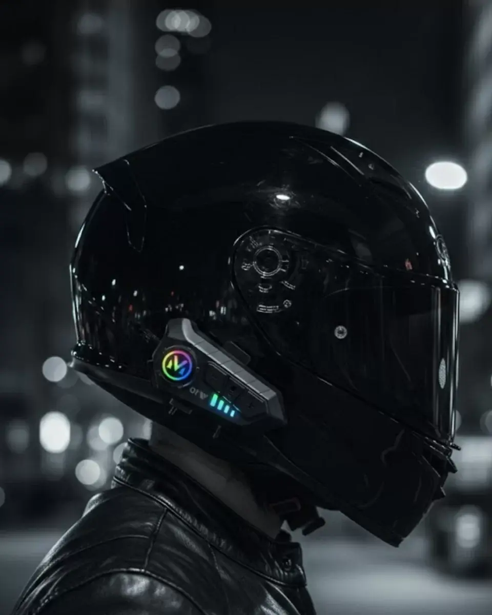 Bluetooth 5.3 Kask İçi Intercom Kulaklık 1000 M Mesafe 1000 Mah