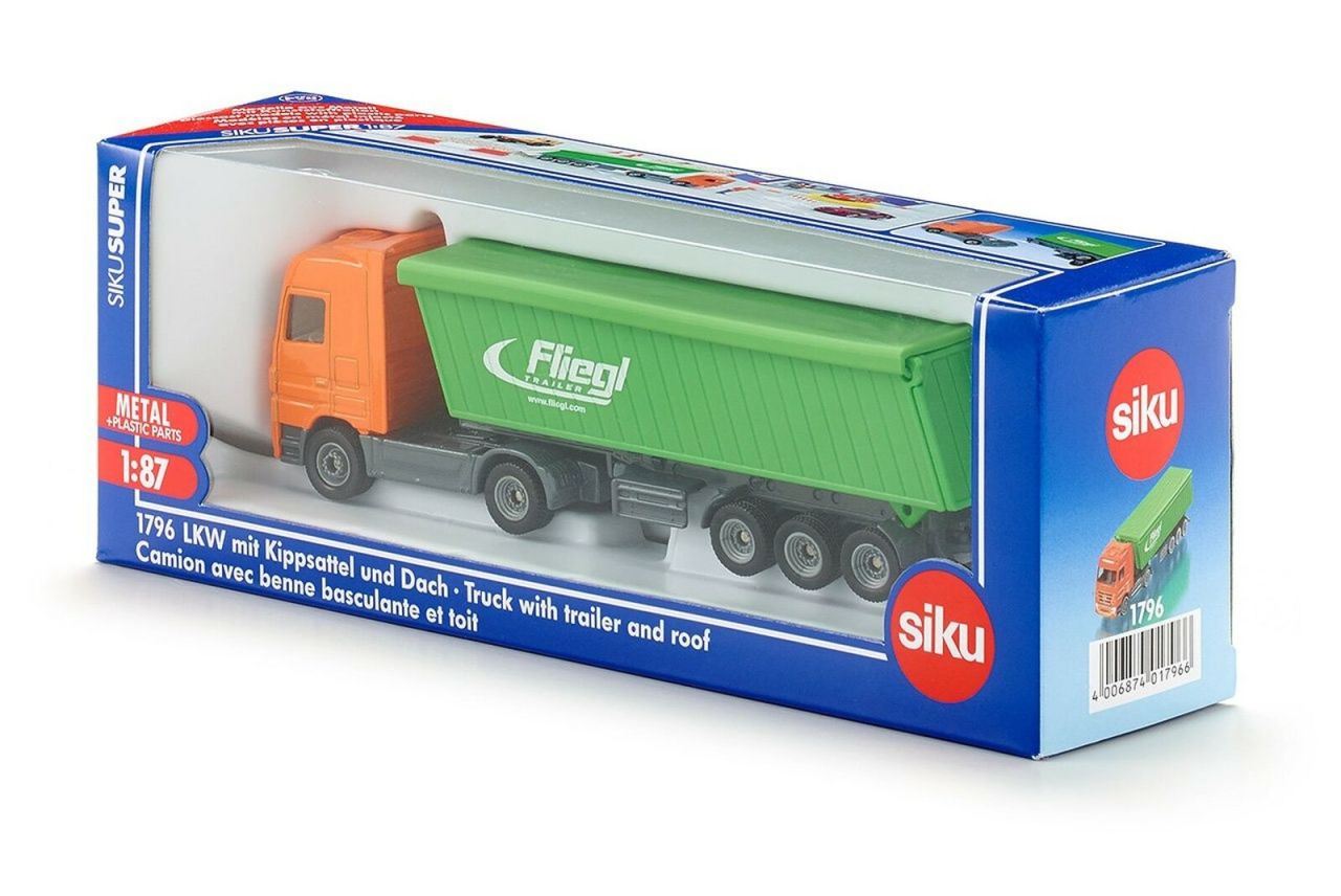 Truck With Trailer And Roof Model Damperli Kamyon 1:87 N:1796