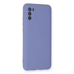 Samsung Galaxy A03s Kılıf Nano İçi Kadife Silikon - Lila