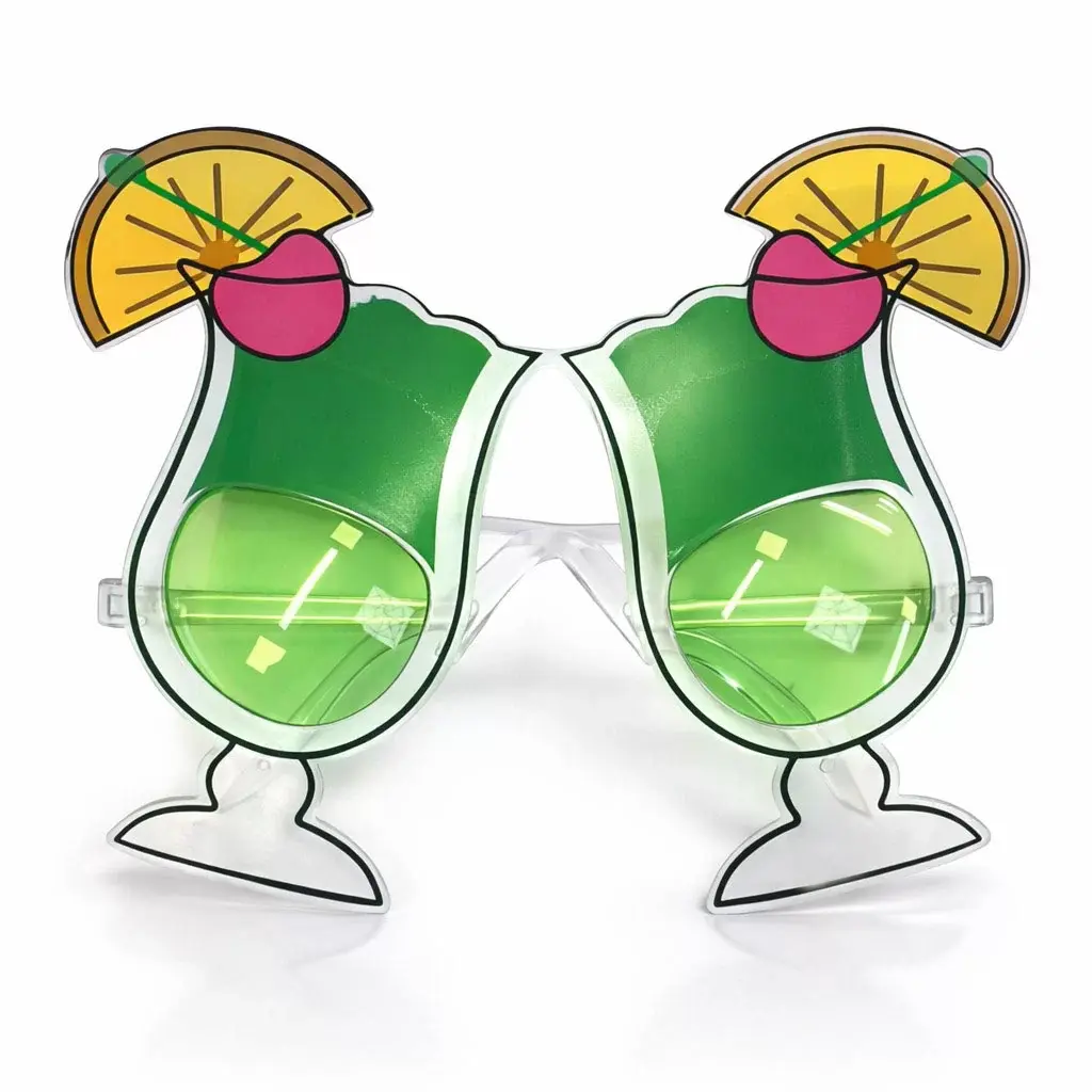 Yeşil Kokteyl Bardak Parti Gözlüğü