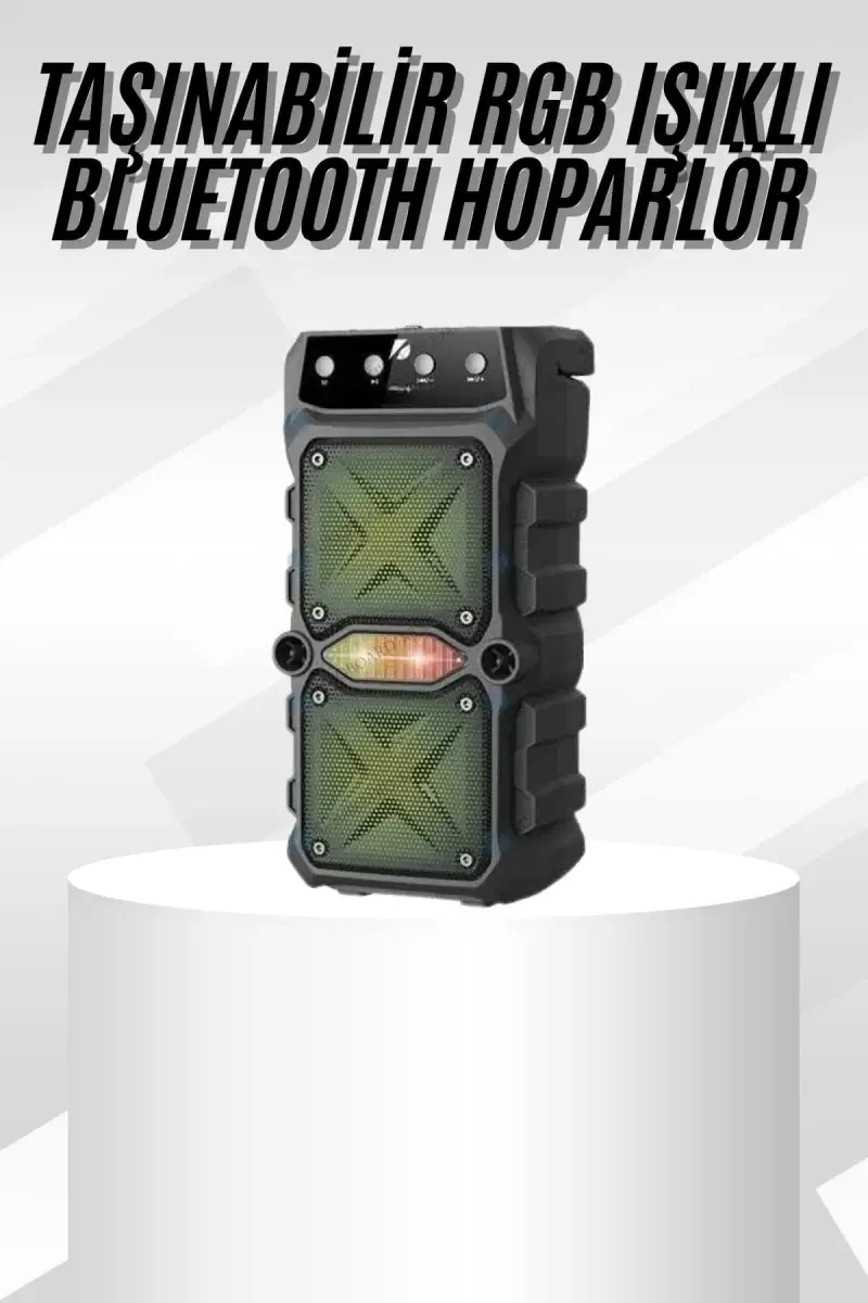 Çift Çıkışlı Güçlü Bataryalı Kablosuz Yüksek Ses Kaliteli Bluetooth Hoparlör