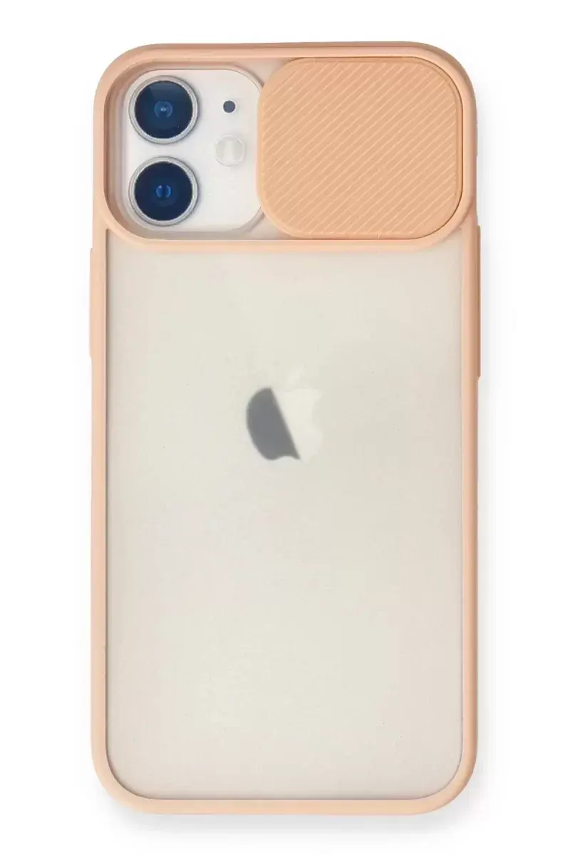 Newface İphone 11 Kılıf Palm Buzlu Kamera Sürgülü Silikon - Pembe