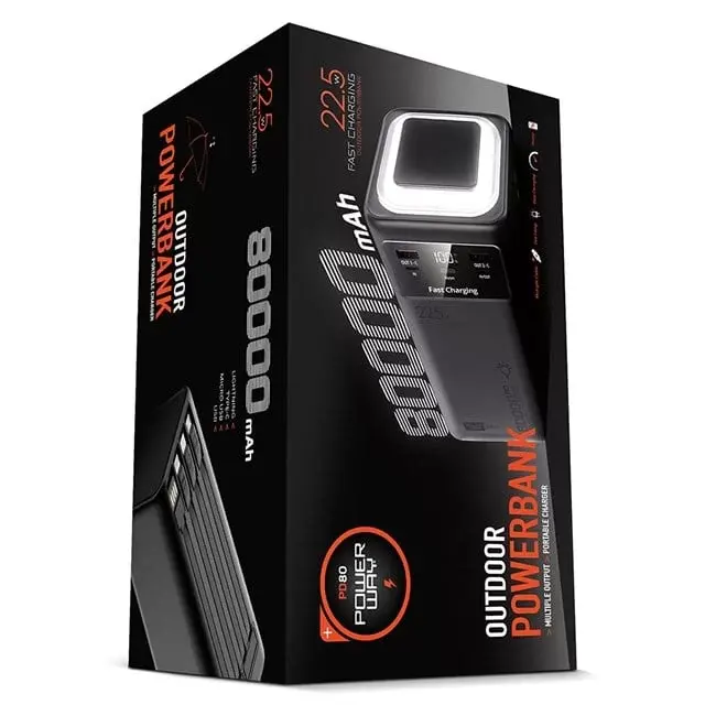 Powerway Pd80 (pd22.5w) 80.000 Mah Dijital Göstergeli Powerbank