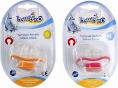 Bambino Yumuşak Kenarlı Renkli Kiraz Uçlu Emzik No:1