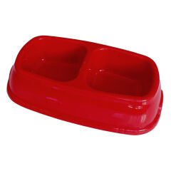 Markapet İkili Plastik Mama ve Su Kabı 500 + 500 ml Kırmızı