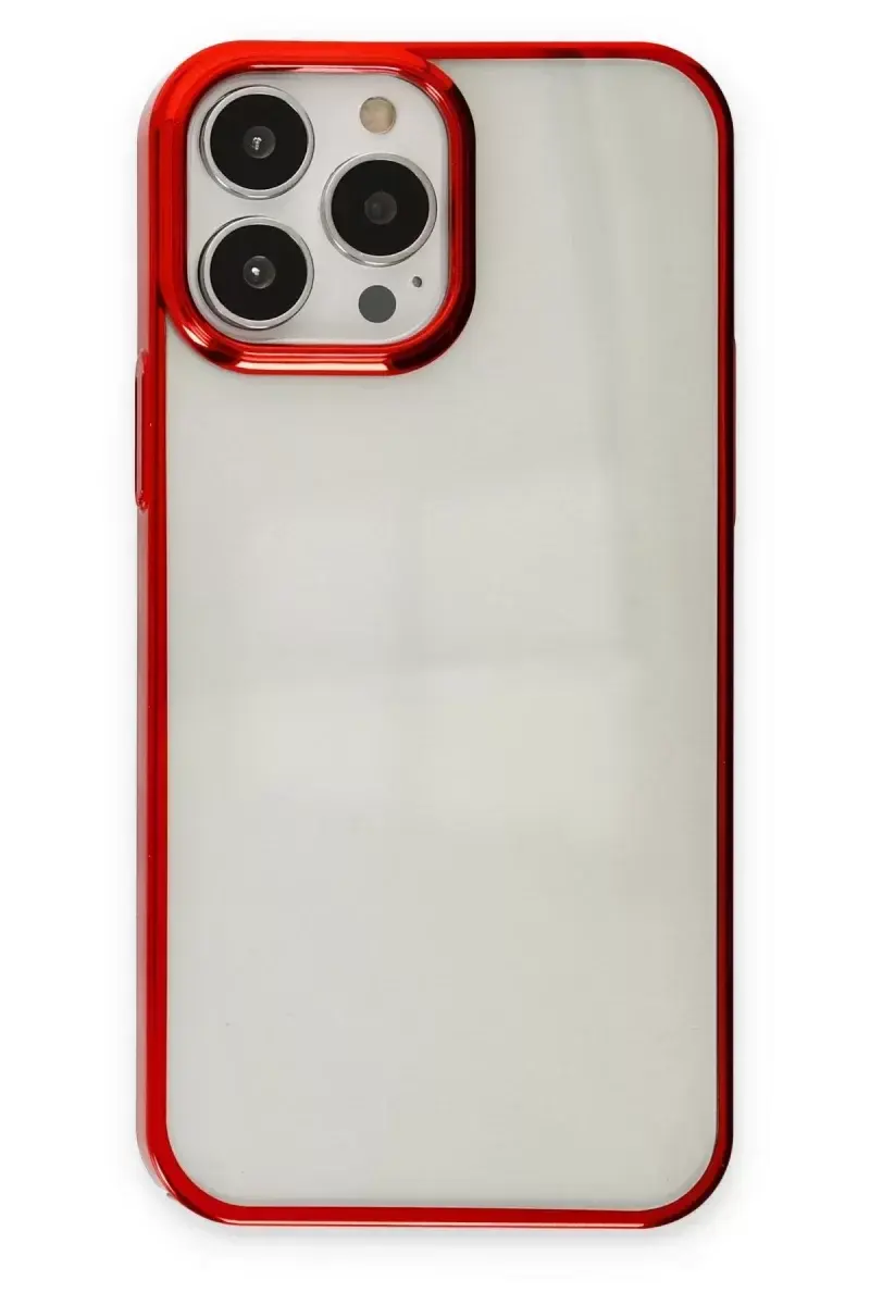 Newface İphone 14 Pro Max Kılıf Element Silikon - Kırmızı