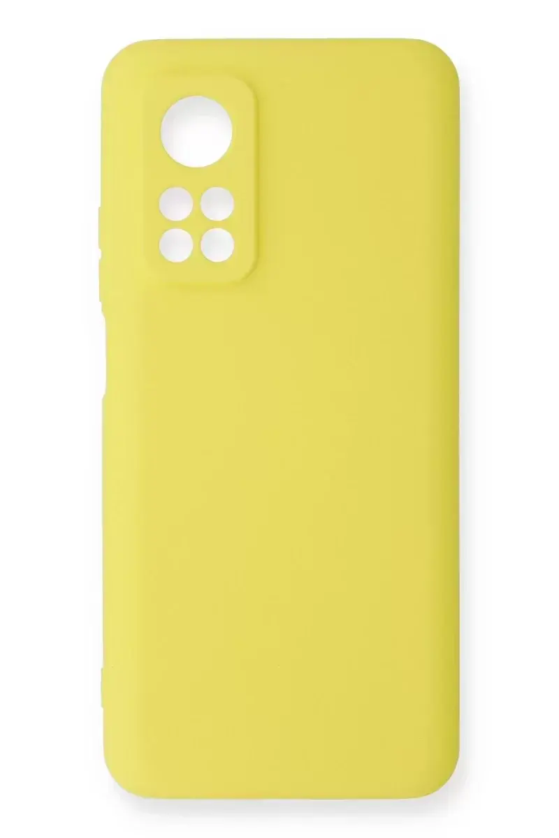 Newface Xiaomi Mi 10t Kılıf Nano İçi Kadife Silikon - Sarı