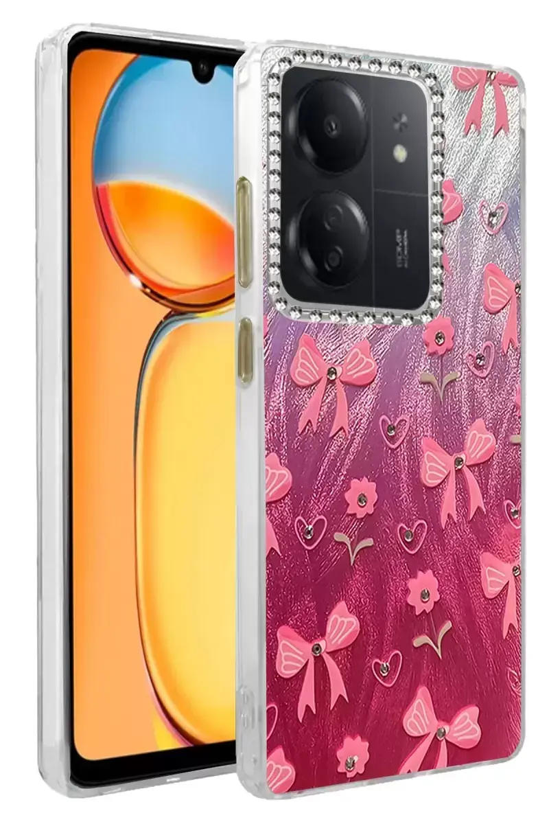 Newface Xiaomi Redmi 13c Kılıf Blade Aynalı Desenli Kapak - Desen 3