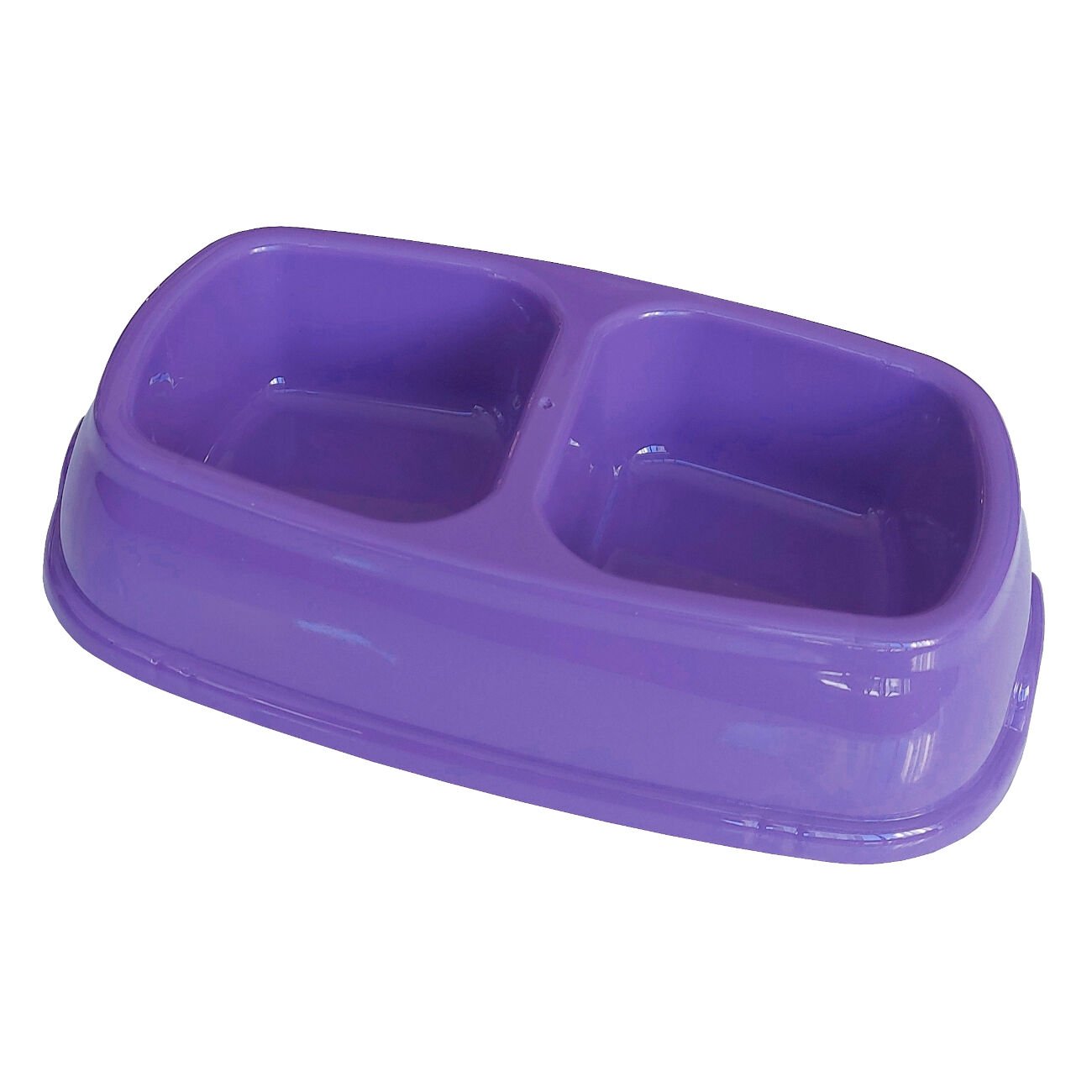 Markapet İkili Plastik Mama ve Su Kabı 500 + 500 ml Mor