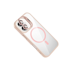 Joko  İphone 16 Remim Lensli Magsafe Standlı Kapak - Pembe