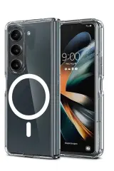 Newface Samsung Galaxy Z Fold 6 Kılıf Magneticsafe Şeffaf Silikon - Şeffaf