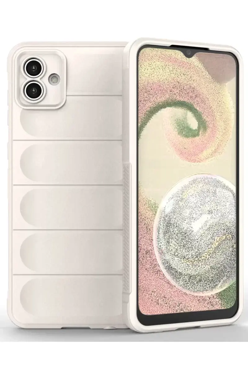 Newface Samsung Galaxy A04 Kılıf Optimum Silikon - Krem