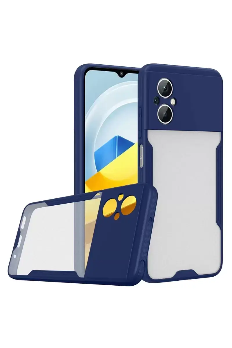 Newface Xiaomi Poco M5 Kılıf Platin Silikon - Lacivert