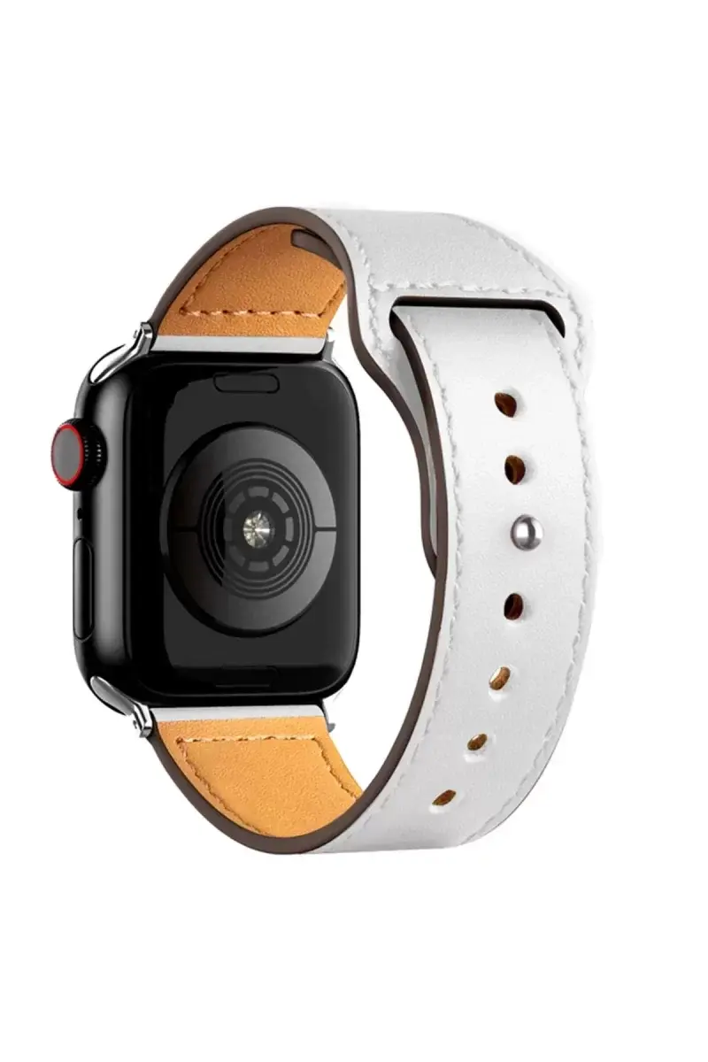 Newface Apple Watch 38mm Kr415 Luaz Deri Kordon - Beyaz