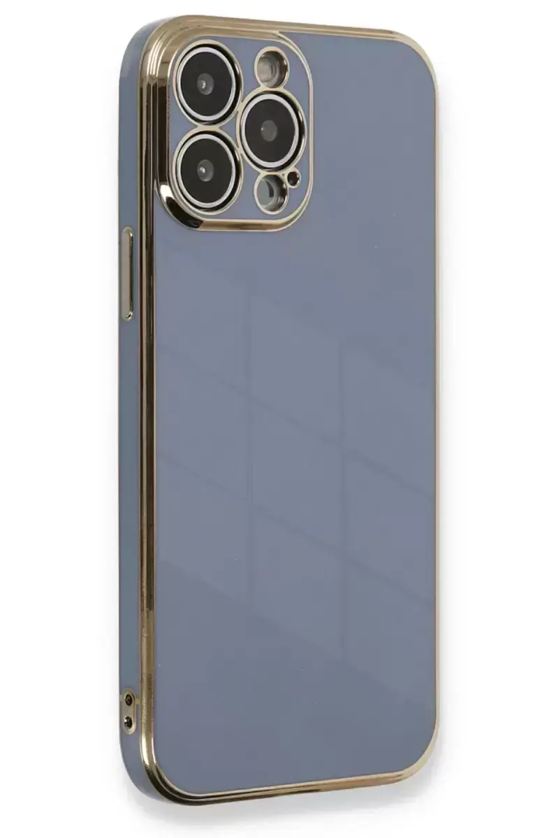Newface İphone 13 Pro Kılıf Volet Silikon - Mavi