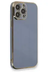 Newface İphone 13 Pro Kılıf Volet Silikon - Mavi