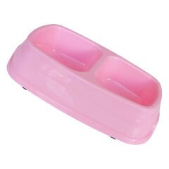 Markapet İkili Plastik Mama Ve Su Kabı 500 + 500 Ml Pembe