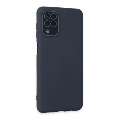 Samsung Galaxy A22 Kılıf Lansman Glass Kapak - Lacivert