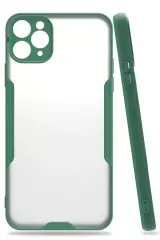 Newface İphone 11 Pro Max Kılıf Platin Silikon - Yeşil