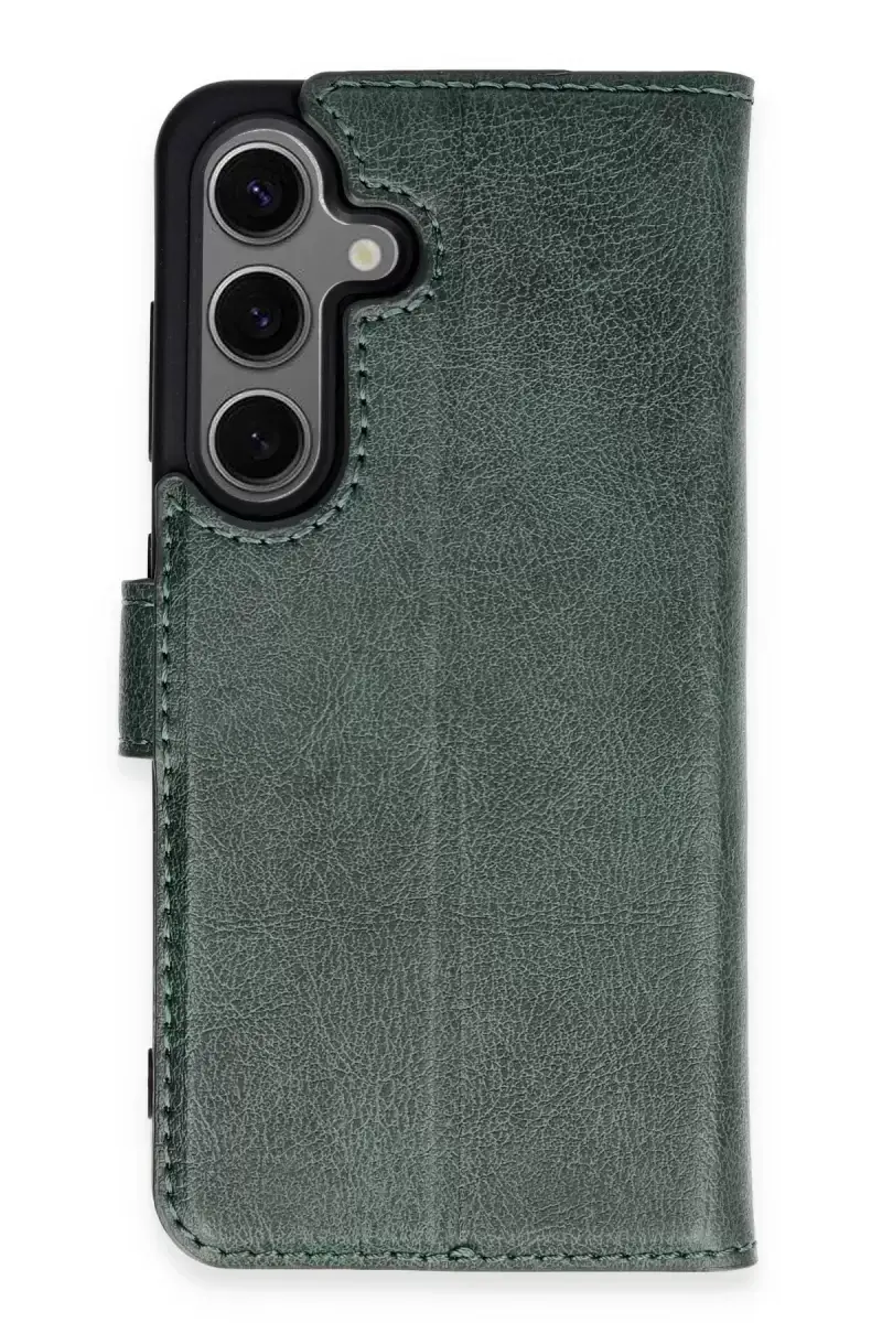 Newface Samsung Galaxy S24 Kılıf Trend S Plus Kapaklı Kılıf - Yeşil