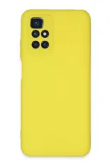 Newface Xiaomi Redmi 10 2022 Kılıf Nano İçi Kadife Silikon - Sarı