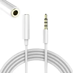 Powermaster Pm-17603 3.5 Mm Erkek/dişi 4 Boğumlu Aux Stereo Uzatma Kablosu 1 Metre