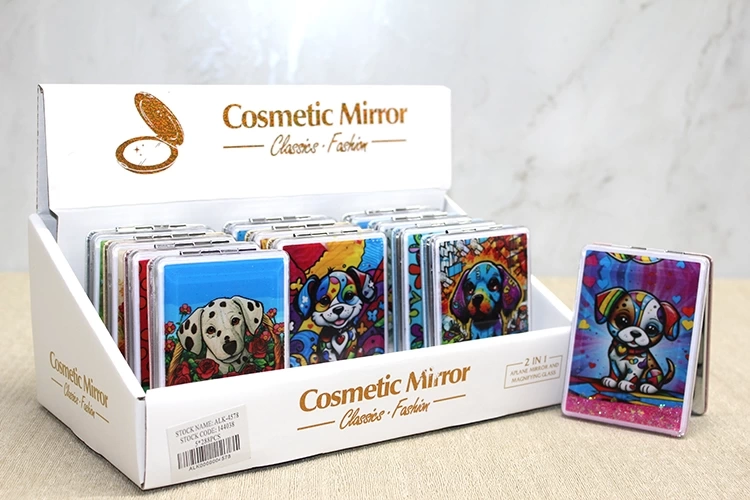 Hareketli Sulu Detaylı Köpek Figürlü El Aynası Alk4578