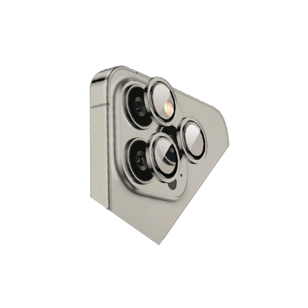 İphone 15 Pro Max Bilvis Titan Kamera Lens - Titan Gri