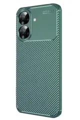 Newface Realme Note 60 Kılıf Auto Focus Karbon Kapak - Koyu Yeşil