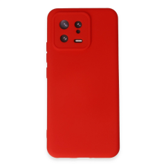 Xiaomi Mi 13 Kılıf Nano İçi Kadife Silikon - Kırmızı