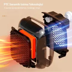 Powermaster Pm-26513 800 Watt Priz Tipi Uzaktan Kumandalı Taşınabilir Isıtıcı (zamanlayıcı - Otomatik Kapanma)