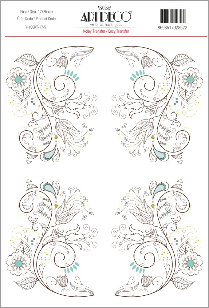 Kolay Transfer 17x25cm Desen No:5