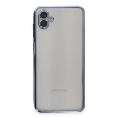 Samsung Galaxy A04 Kılıf Razer Lensli Silikon - Açık Mavi