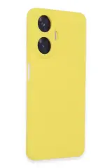 Newface Realme C55 Kılıf Nano İçi Kadife Silikon - Sarı