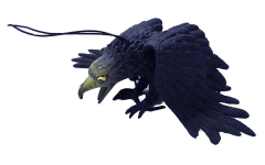 Asılabilir Lateks Kartal Dekor Süsü Siyah 17-18 Cm
