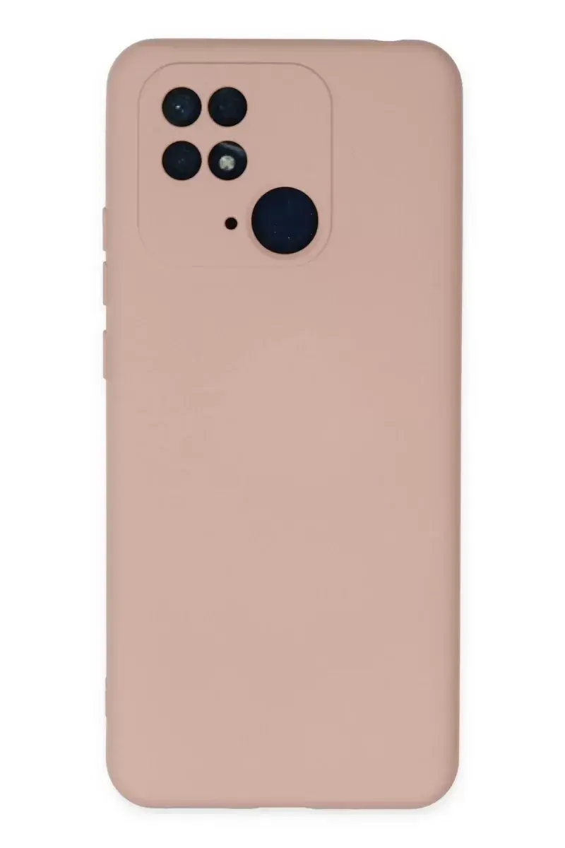 Newface Xiaomi Redmi 10c Kılıf Nano İçi Kadife Silikon - Pudra