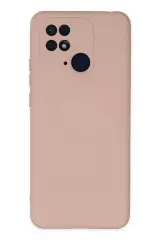 Newface Xiaomi Redmi 10c Kılıf Nano İçi Kadife Silikon - Pudra