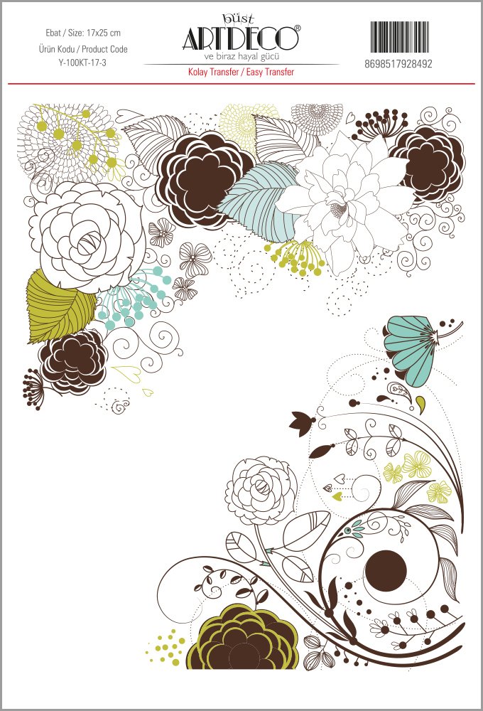 Kolay Transfer 17x25cm Desen No:3