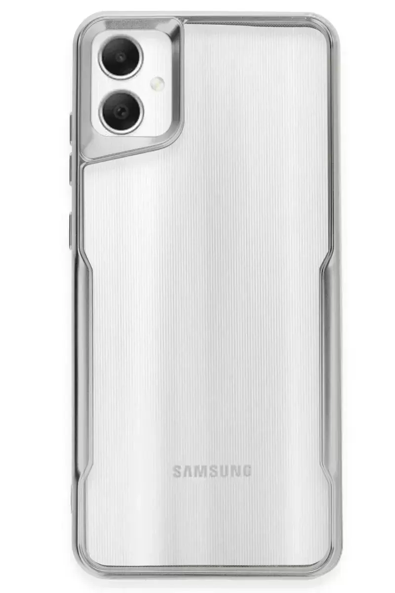 Newface Samsung Galaxy A05 Kılıf Boyi Silikon Kapak - Gümüş