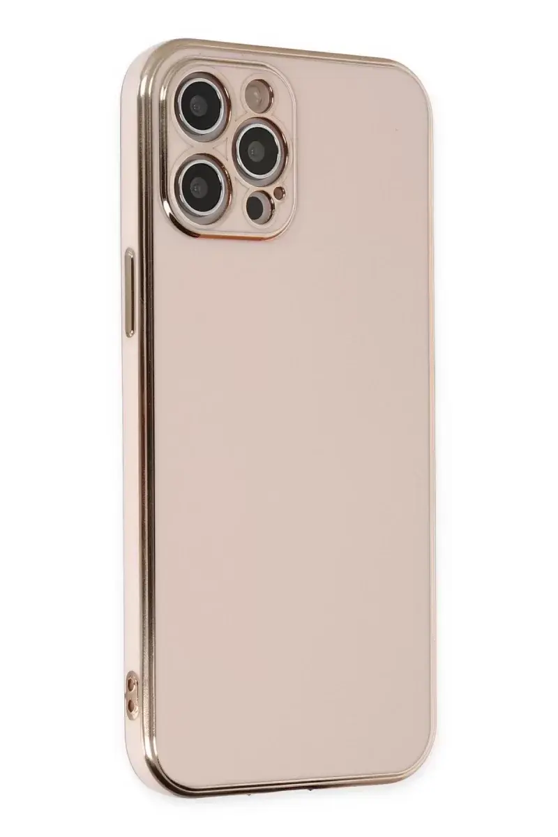 Newface İphone 12 Pro Kılıf Volet Silikon - Pembe