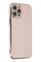 Newface İphone 12 Pro Kılıf Volet Silikon - Pembe